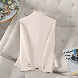 Women's Blazer Slim Fit Solid Color Polyester No-Wrinkle Treatment Casual Autumn Wear - Product Image 4