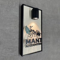 Plaque d'identification de numéro de maison moderne à LED rechargeable pour appartement, hôtel, villa