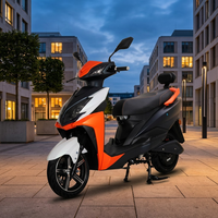 Scooter électrique pour adultes 60-80 km/h, cyclomoteur électrique écologique, siège passager confortable, frein à disque avant, deux roues