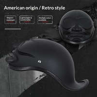 Casque de sécurité demi-face pour moto, scooter électrique/vélo électrique, coque ABS, sans visière, motif crâne, toutes saisons