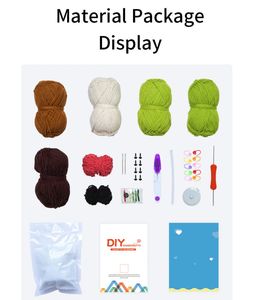 Bộ dụng cụ móc len tự làm dành cho người mới bắt đầu, len móc chéo, chất liệu len, hoa cây trồng trong chậu, trang trí nhà cửa - Product Image 3
