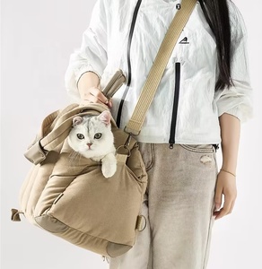 Sac à dos portable multifonctionnel Sac de transport pour animaux de compagnie Ceinture de sécurité et laisse de <span class=keywords><strong>voiture</strong></span> pour chien Housse amovible pour chat et <span class=keywords><strong>chiot</strong></span> pour le voyage - Product Image 3