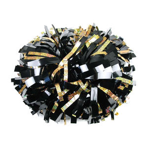 Venta caliente Metallic Cheer Teen Girls Cheerleading Pom Poms con mango de bastón - Product Image 5