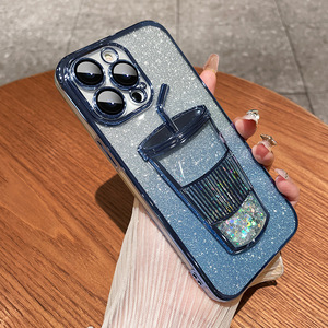 Custodia per telefono in Silicone con pellicola di lusso per lenti a sabbia tridimensionale per iPhone 14 Plus 13 Pro Max 12-Premium <span class=keywords><strong>Mobile</strong></span> di protezione - Product Image 5