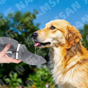 Portable <b>Foldable</b> Silicone Pet <b>Water</b> <b>Bottle</b> Travel Bowl For Dogs Outdoor Use - Product Image 1