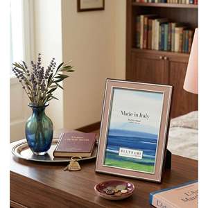 Beltrami Photo <b>Frame</b> <b>4x6</b> Silver Plated Metal <b>Frame</b> Made in Italy - Product Image 2