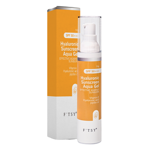 Crème solaire hydratante SPF 50 PA++++ à l'acide hyaluronique, gel solaire personnalisé, écran solaire SPF 50 - Product Image 1