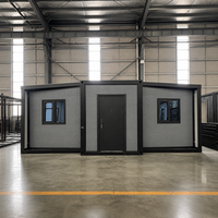 Conteneur hivernal pliable et extensible préfabriqué miniature de 20, 30 et 40 pieds, kit modulaire compact pour hôtels à panneaux sandwich