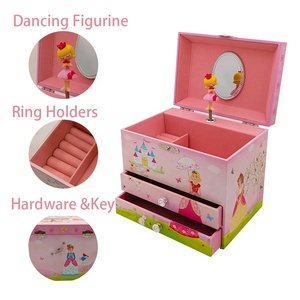 Caja Musical para Joyas Jakos con 2 Cajones y un Precioso Diseño <span class=keywords><strong>de</strong></span> Princesa - Ideal para Regalo <span class=keywords><strong>de</strong></span> Cumpleaños, Navidad y Festividades para Niñas - Product Image 2