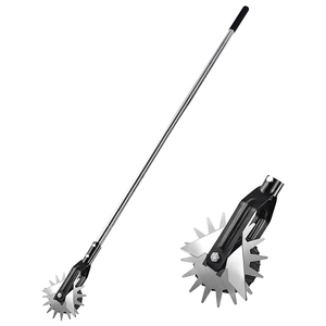 Venta directa de fábrica, bordeadora de césped de jardín de acero inoxidable engrosada, recortadora negra giratoria con rueda de mano - Product Image 1