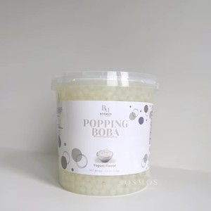 Bosmos Yogurt Popping <b>Boba</b> 3.3kg Bottle-HALAL/HACCP Certified Taiwan <b>Bubble</b> Tea Bursting <b>Boba</b> - Product Image 1