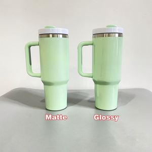 Tasses à sublimation vierges, gobelets de voyage en acier inoxydable, gobelets brillants et mats, gobelet de 40 oz avec poignée, tasse de camping en plein air - Product Image 3