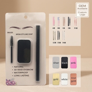 Kit de Maquillage <span class=keywords><strong>Sourcils</strong></span> Personnalisé : <span class=keywords><strong>Crayon</strong></span>, Cire, Savon et Brosse Imperméables – Longue Tenue Professionnel – Fournisseur de Maquillage Marque Privée - Product Image 1
