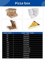 Caja de Pizza Corrugada de Grado Alimenticio, 1 mm de Grosor, Cartón Estampado, Laminación Mate, Grabado en Relieve, Ecológica, para Restaurantes y Comida para Llevar