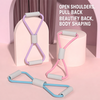 Corde de traction pour étirements du dos avec bande de résistance en forme de 8, correcteur de posture pour femmes, entraînement de yoga et fitness à domicile