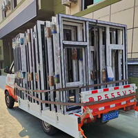 Fenêtre à persiennes en aluminium à suspension supérieure 6063-T5 à rupture de pont thermique, isolation phonique, résistance aux ouragans, pour bâtiments de grande hauteur, drainage dissimulé