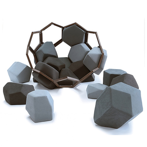 Fauteuil Modulaire Créatif Fait Main de Luxe Nordique Moderne pour Hôtel, Villa, Chambre à Coucher - Modèle <span class=keywords><strong>Quartz</strong></span> - Product Image 3