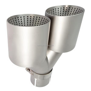 Racing Performance 304 Acero inoxidable Y-Punta de <span class=keywords><strong>escape</strong></span> esmerilada doble Puntas de silenciador de tubo de <span class=keywords><strong>escape</strong></span> de <span class=keywords><strong>coche</strong></span> <span class=keywords><strong>para</strong></span> <span class=keywords><strong>escape</strong></span> trasero <span class=keywords><strong>Akrapovic</strong></span> - Product Image 3