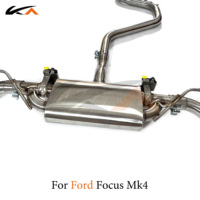 Système d'échappement KA Tuning pour Ford Focus MK4 1.5T en acier inoxydable avec silencieux et valve
