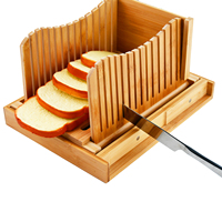 Trancheuse à pain industrielle commerciale en bois de 4 mm avec plateau à miettes et couteau pour boulangerie