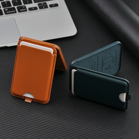 Convient pour Apple iphone 15/14 housse de protection pour téléphone portable support d'aspiration magnétique étui en cuir pour téléphone portable avec béquille