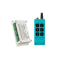 Télécommande industrielle sans fil 6 canaux pour interrupteur LED, relais 10A, étanche, code d'apprentissage, 300m, 6 boutons, AC 100-440V
