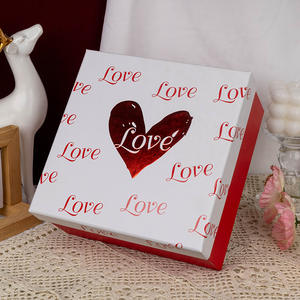 Boîte cadeau rouge en forme de livre pour la Saint-Valentin, pour cosmétiques, parfums, art, emballage de style dossier pour filles - Product Image 5