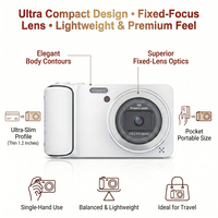 Cámara Profesional 4K de 58MP con Doble Lente, Cámara Digital 2.7K con Enfoque Automático, Antivibración, Zoom 8X, 128GB, Cámara para Vlogging, USB Tipo-C
