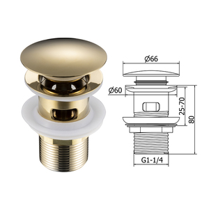 Modern Stainless Steel Click Spring <strong>Plug</strong> Bathroom Push Down Basin <strong>Sink</strong> pop Out with Overflow Drain - Product Image 3