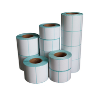 Étiquette autocollante de code-barres vierge personnalisée par le fabricant, rouleau de papier thermique, taille personnalisée, autocollants