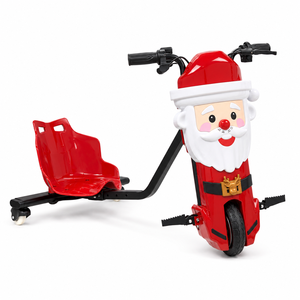 <span class=keywords><strong>Trottinette</strong></span> électrique à trois roues pour enfants, cadeau de Noël du Père Noël, trike à batterie, jouet rouge à roulettes - Product Image 5