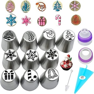 Giáng Sinh Halloween DIY Thép Không Gỉ Vòng Hoa Cupcake Cookie Bánh Nga Đóng Băng Đường Ống Nướng Bánh Vòi Phun - Product Image 5