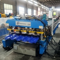 Mesin Pembuat Genteng Glazur Otomatis Hidrolik Tugas Berat Pro Super Lebar 1130mm Lebar Efektif untuk Memotong Lembaran Atap Logam