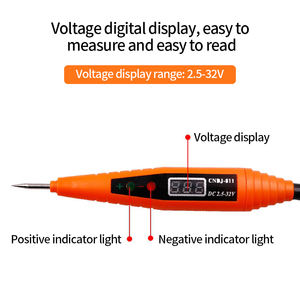 Testeur de batterie de voiture Affichage numérique OBD2 2.5-32V Outil de réparation de circuit Lumière de test pour électriciens - Product Image 3