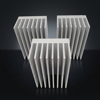 Radiateur de refroidissement en aluminium extrudé anodisé usiné CNC, profil carré, pour composants électroniques de puissance