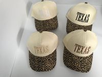 Gorras Personalizadas Bordadas con Estampado de Leopardo de Texas, Gorra Trucker para Mujer, Gorra de Béisbol Personalizada