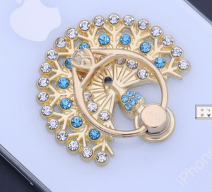 Оптовая продажа с фабрики: винтажная подставка для телефона в форме павлина из металла с инкрустацией бриллиантами, многофункциональная настольная подставка для телефона, подарок - Product Image 4