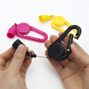 Retractable Keychain With Plastic Clip <b>Lighter</b> Holder Multi Color Oval Shape Simple Style Lightweight Portable Accessory - Product Image 3