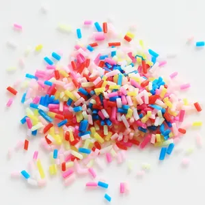 500 g/grup karışık renkler gökkuşağı polimer kil dilim şeker polimer kil Sprinkles yumuşak çömlek kesici dekorasyon DIY el sanatları