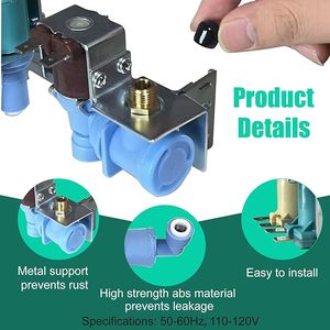 Valve <span class=keywords><strong>d</strong></span>'entrée <span class=keywords><strong>d</strong></span>'<span class=keywords><strong>eau</strong></span> pour réfrigérateur 242252702 pour Frigidaire Kenmore Electrolux Crosley, compatible avec les références 240531101, 241734301, WV2702 - Product Image 3