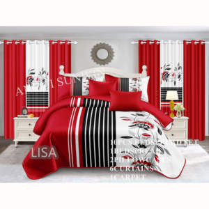 Thiết Kế Mới Vua Kích Thước 10 Pcs Quilt Bìa Bộ Đồ Giường Set Với Phù Hợp Với Rèm 24 Miếng Đặt Vua Kích Thước Cho Bán Buôn - Product Image 2