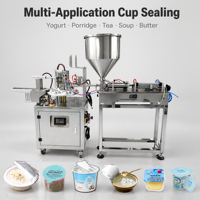 Machine automatique de remplissage et de scellage de gobelets pour eau, jus, yaourt, crème glacée, sauce – Remplisseuse et scelleuse de gobelets, machine d'emballage