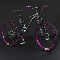 Vélo de montagne haute performance avec roues de 24 pouces et 26 pouces, 24/30 vitesses, cadre en acier haute teneur en carbone, frein à disque double, unisexe, Dirt Jumper