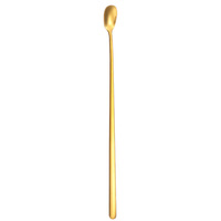 Cuchara de Bar Premium de Acero Inoxidable 316, Cuchara con Mango Largo y Cabeza Cuadrada, Varilla Mezcladora para Té con Leche y Miel para Bartending