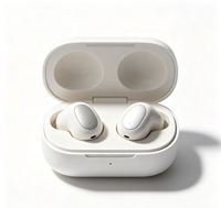 Earphone nirkabel putih berkualitas tinggi dari Amerika Serikat, dengan fungsi pengisian daya nirkabel, cocok untuk anak muda.