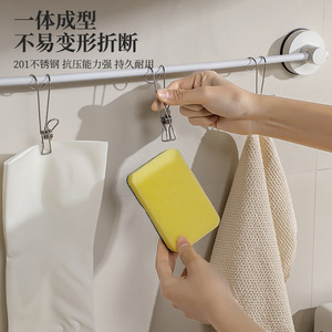 Stainless Steel Clothes <b>Clip</b> Rectangle Durable <b>Hook</b> Type For Bathroom Towel Hanging - Product Image 1