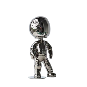 Adornos modernos de lujo para astronautas, espejo Chapado en luz, arte de sala de estar interior, artesanías de resina, decoraciones de escritorio para modelo de oficina - Product Image 6