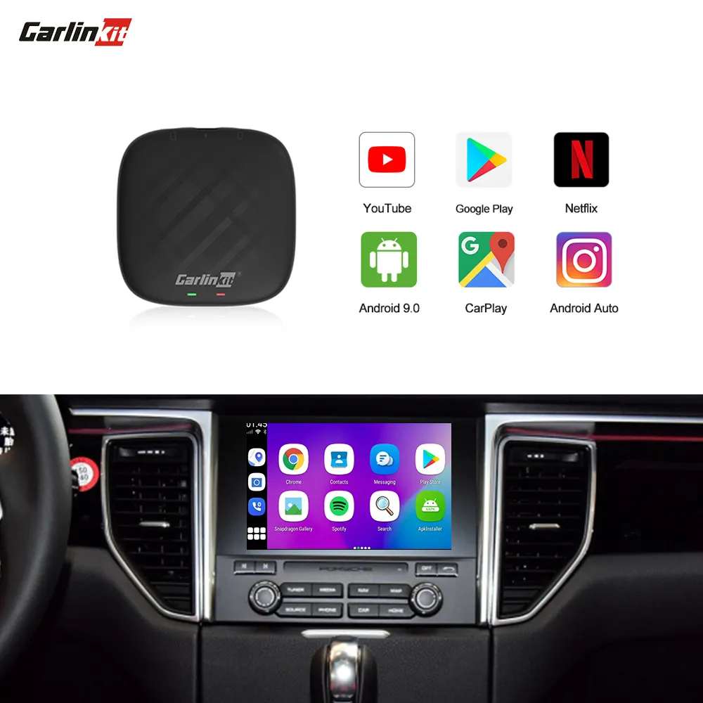 Carlinkit-boîtier smart TV Android, 4 go/64 go, Carplay, MINI ai, sans fil, universel, pour voiture et lecteur multimédia
