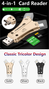 Dropshipping 2025 4in1 Card <strong>Reader</strong> Usb-<strong>C</strong> Micro USB OTG TF SD Cardreader Adapter for Android Ipad/iphone 7 8 X Plus 6s5s Macbook - Product Image 4