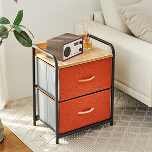 Commode à tiroirs <span class=keywords><strong>en</strong></span> tissu avec plateau <span class=keywords><strong>en</strong></span> <span class=keywords><strong>bois</strong></span>, gris foncé, meuble <span class=keywords><strong>de</strong></span> <span class=keywords><strong>rangement</strong></span> pour salon, organisateur <span class=keywords><strong>de</strong></span> vêtements - Product Image 4